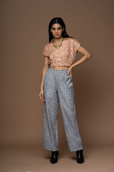 Earthy Collar Me In Crop Top