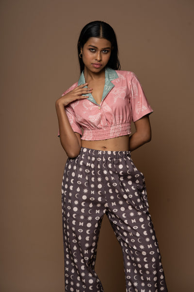 Pink Reversible Happy Collar Bralette