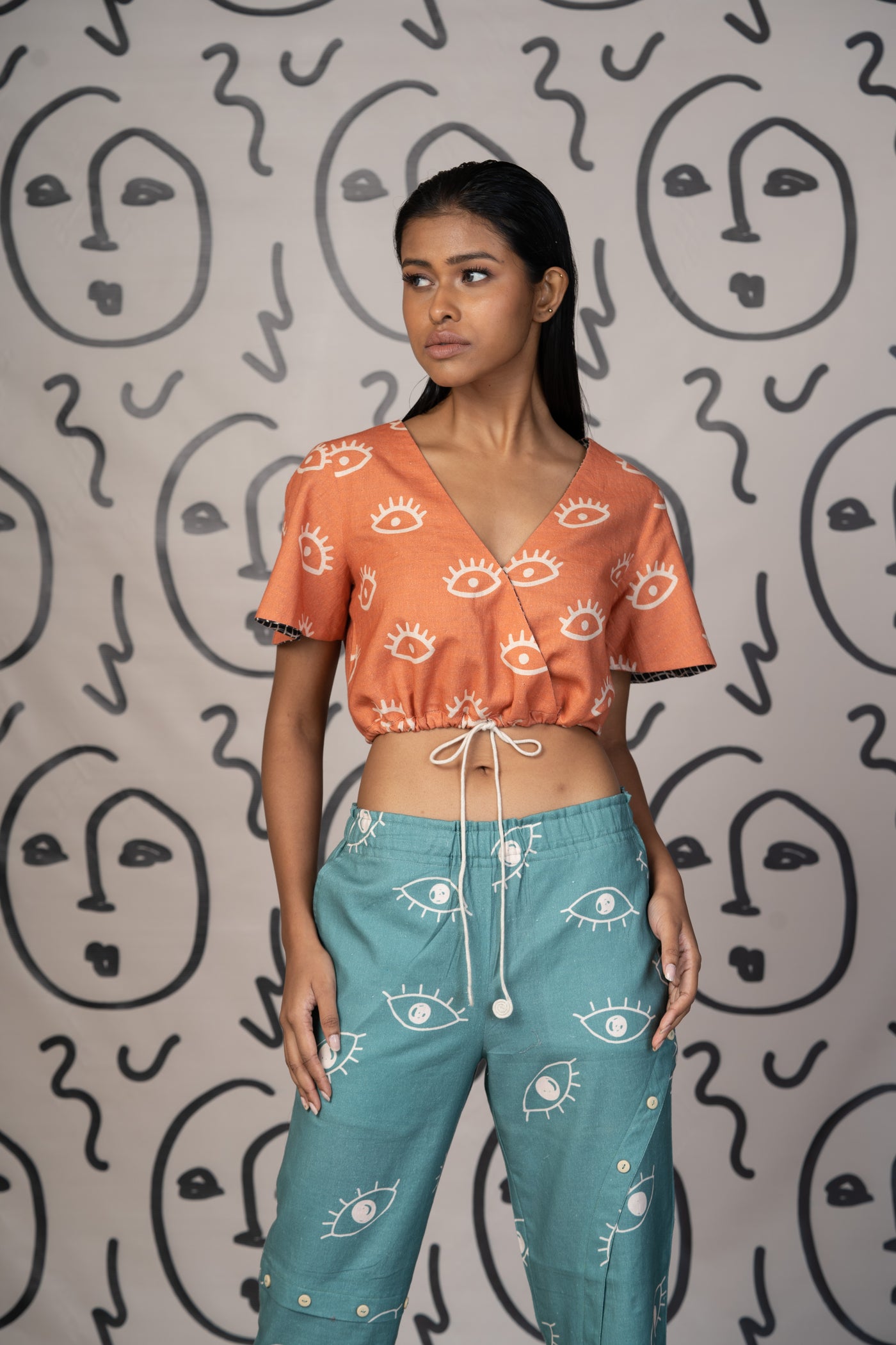 Boho Drift Pants in See Me See You Pattern
