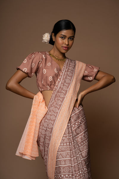 Earthy Echoes Cotton Sari