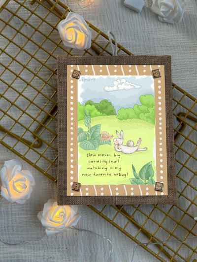 Snail Watcher Bunny Wall Art