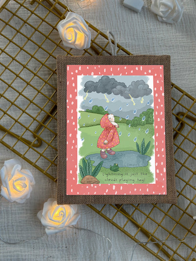 Bunny’s Rainy Adventure Wall Art
