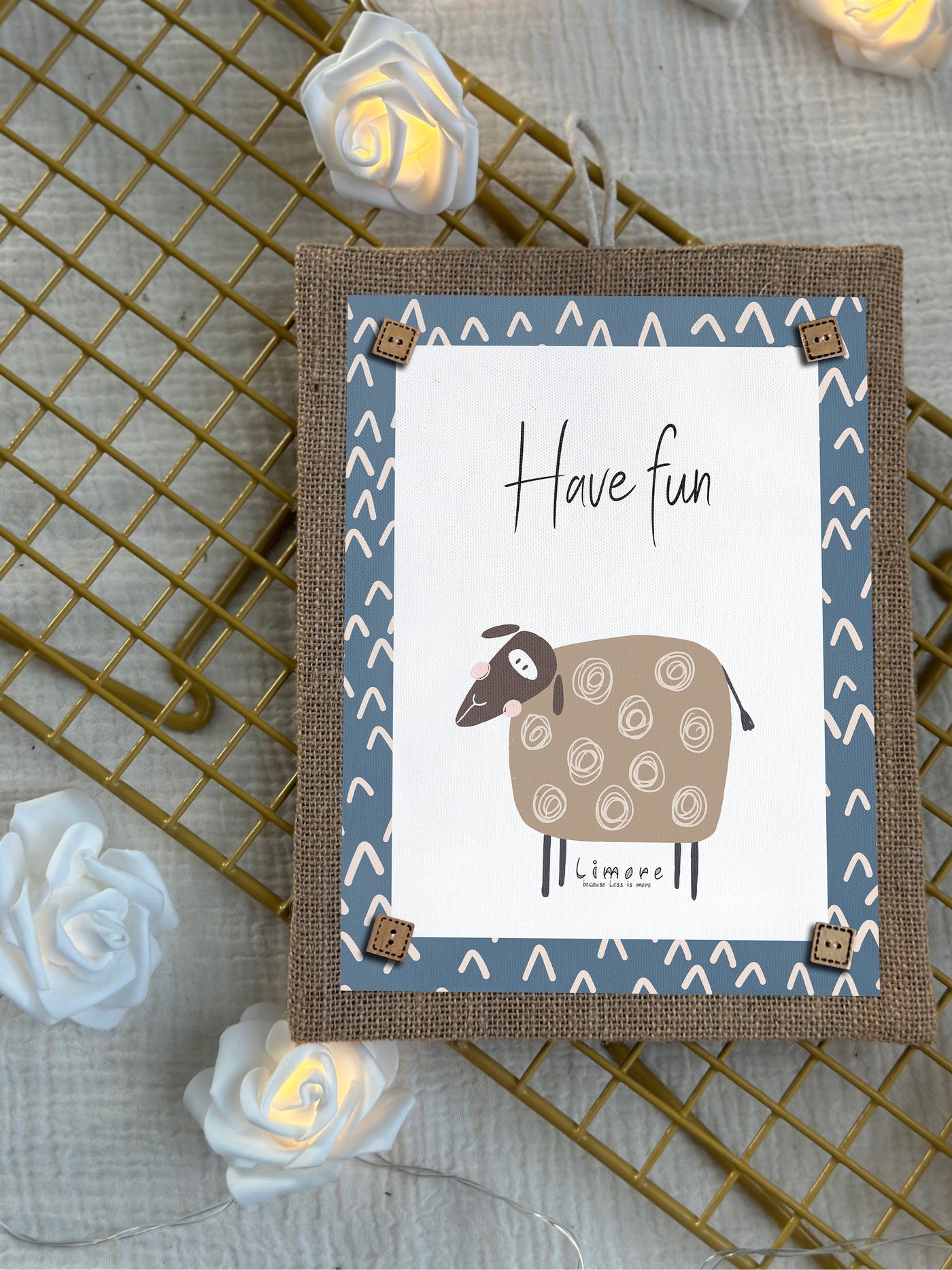 Happy Sheep Boho Wall Art