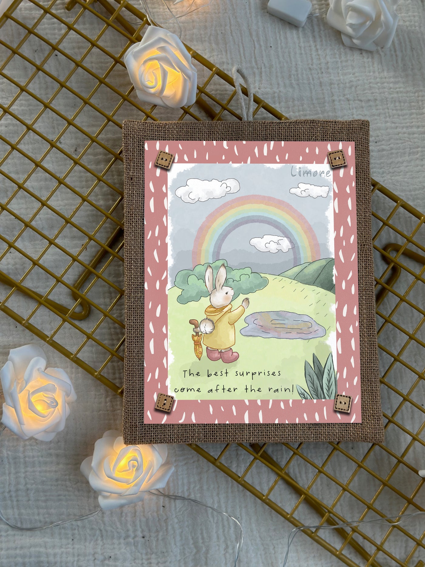 Bunny & the Rainbow Wall Art