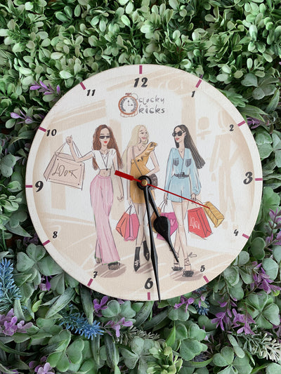 Shopaholic Friends Clock