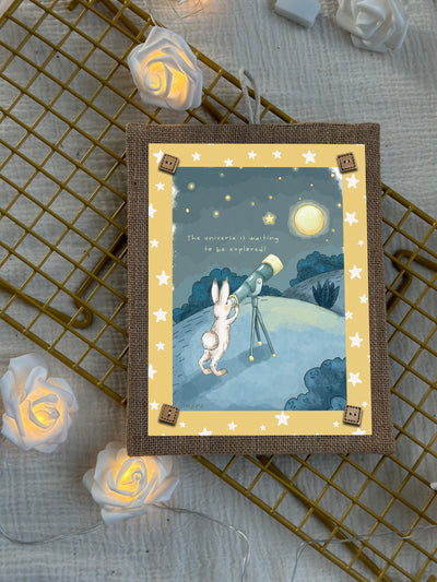 Little Astronomer Bunny Wall Art