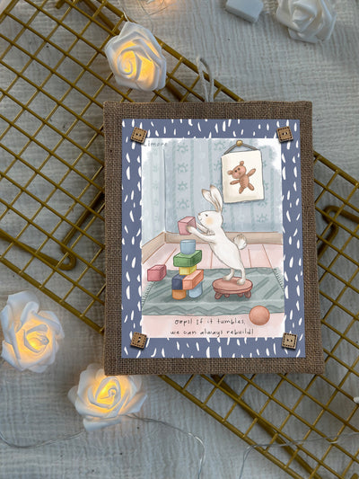 The Rebuilding Bunny Wall Art