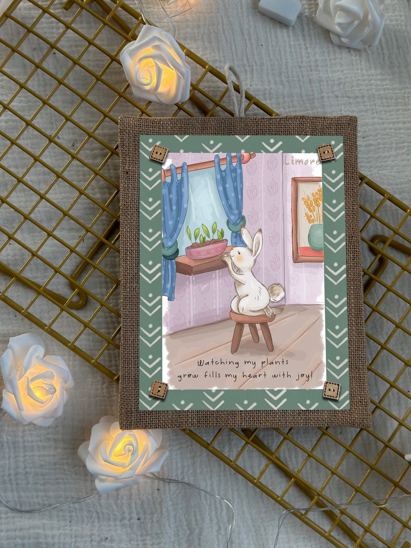 Bunny and the Growing Plants Wall Art