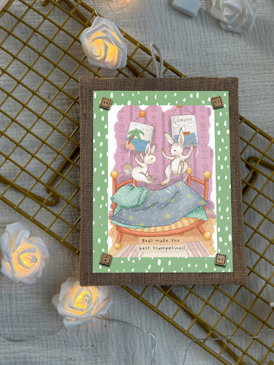 Bouncy Bed Bunnies Wall Art