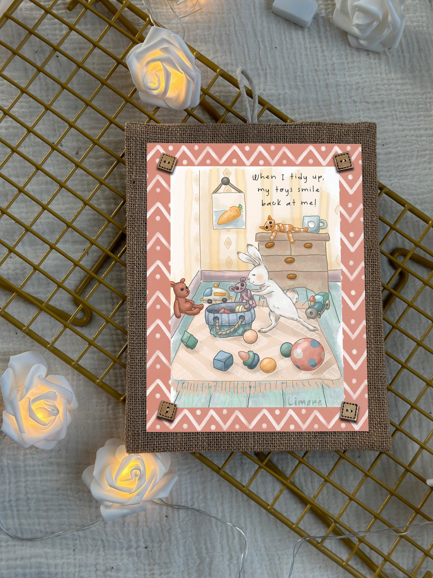 Bunny’s Clean-Up Time Wall Art