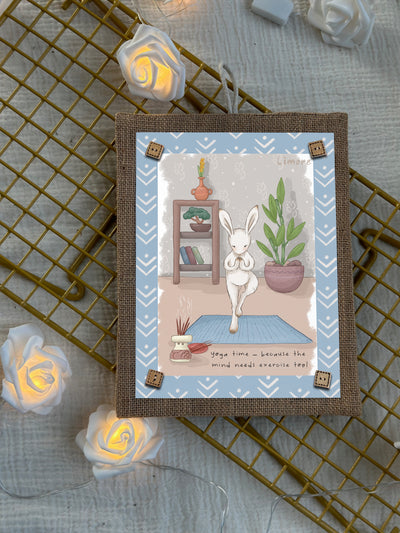 Yoga with Bunny Wall Art