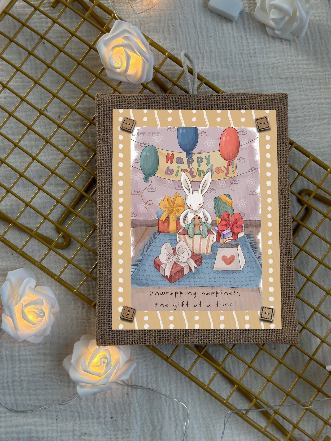 Birthday Bunny Bliss Wall Art