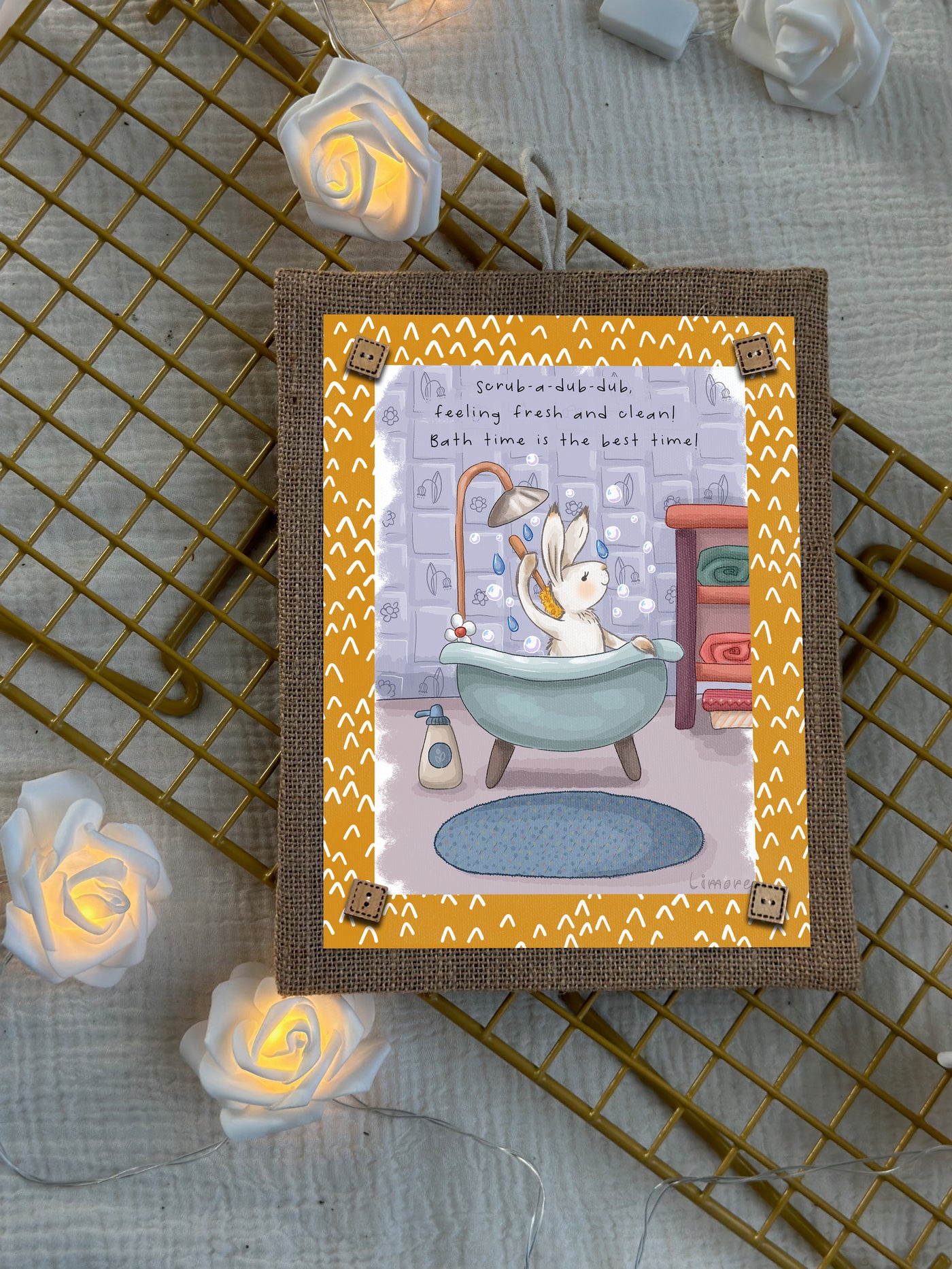 Bunny’s Bath Time Wall Art