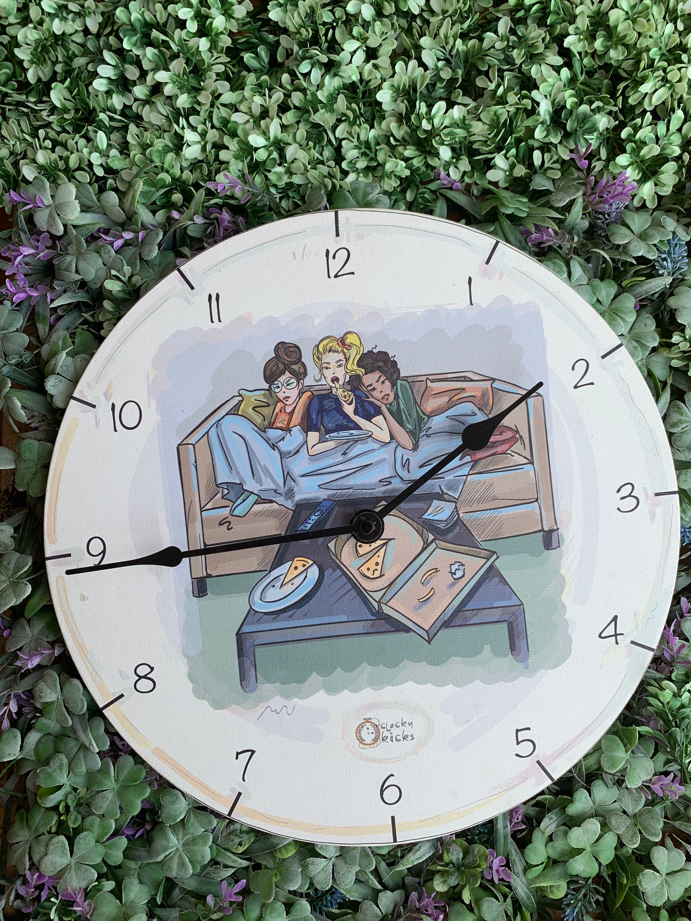 Midnight Pizza Party Clock