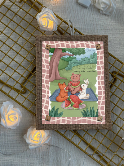 Bunny’s Sharing Moments Wall Art