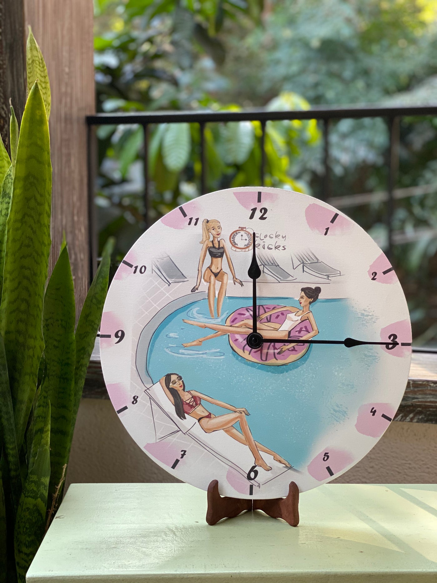 Cool Pool Fun Clock