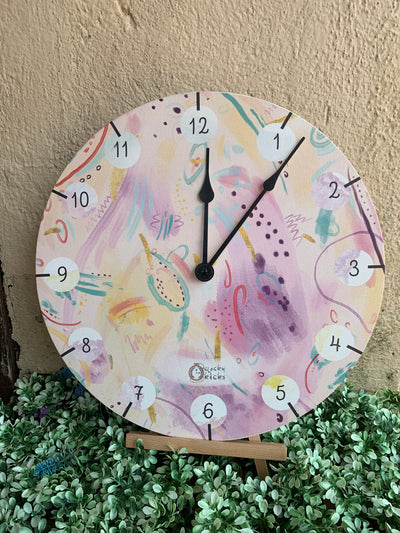 Circles and Swirls Clock