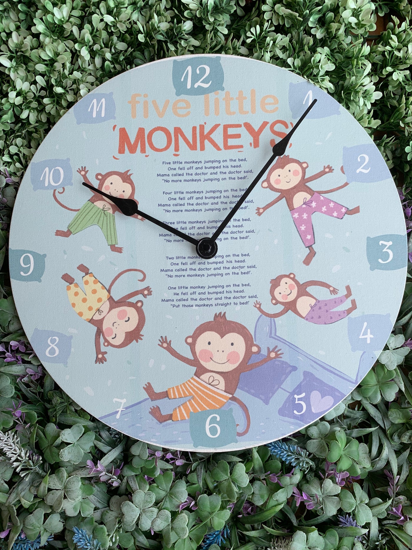 Five Little Monkeys Clock