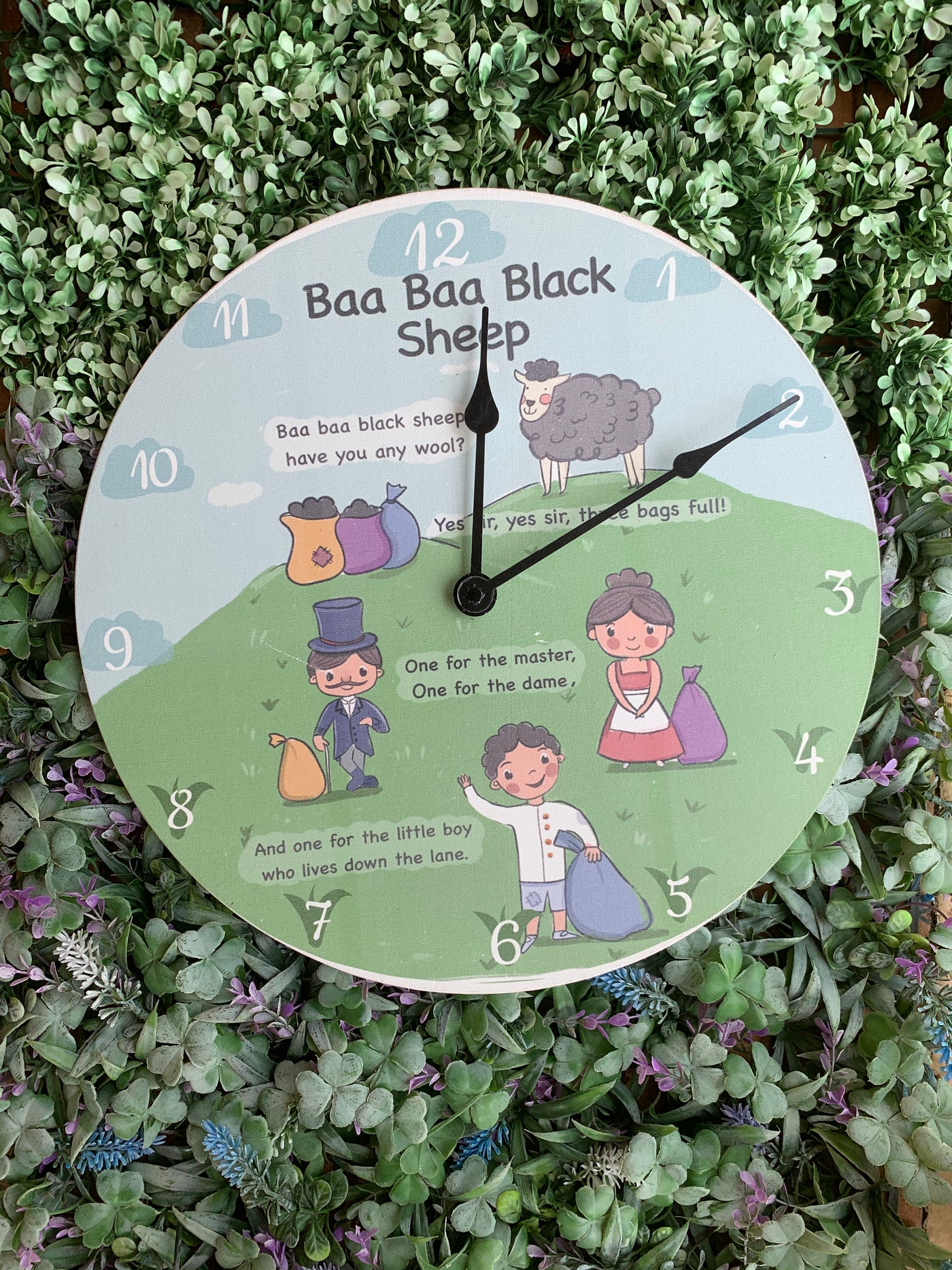 Baa Baa Black Sheep Clock