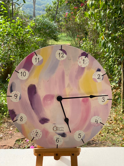 Painter's Palette Clock - Lilac