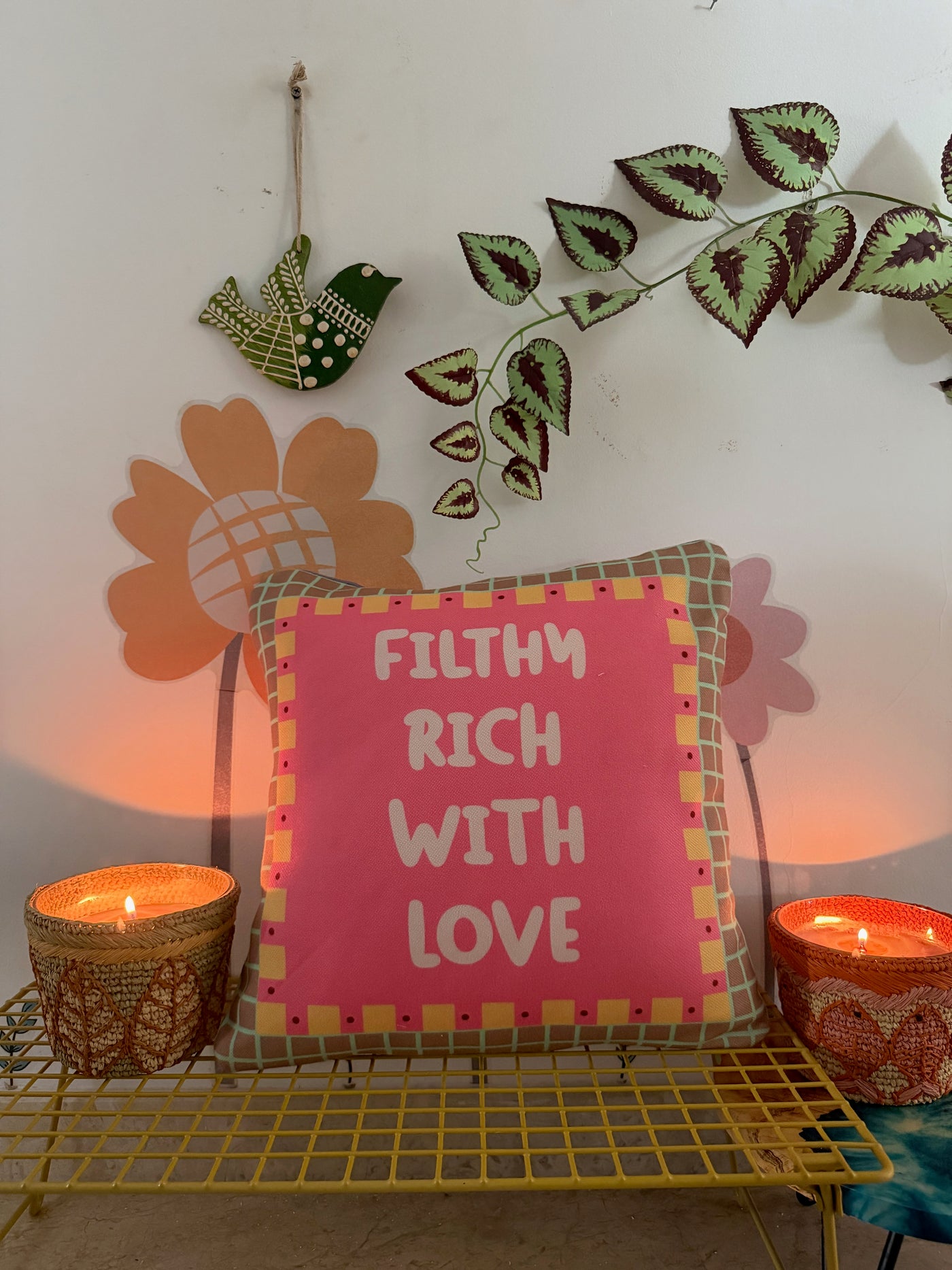 Filthy Rich with Love Cushion