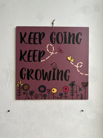 Keep Going Keep Growing - Enchanted Square Wall Art