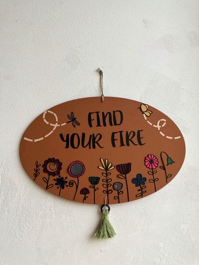 Find your fire - Enchanted Oval Wall Art