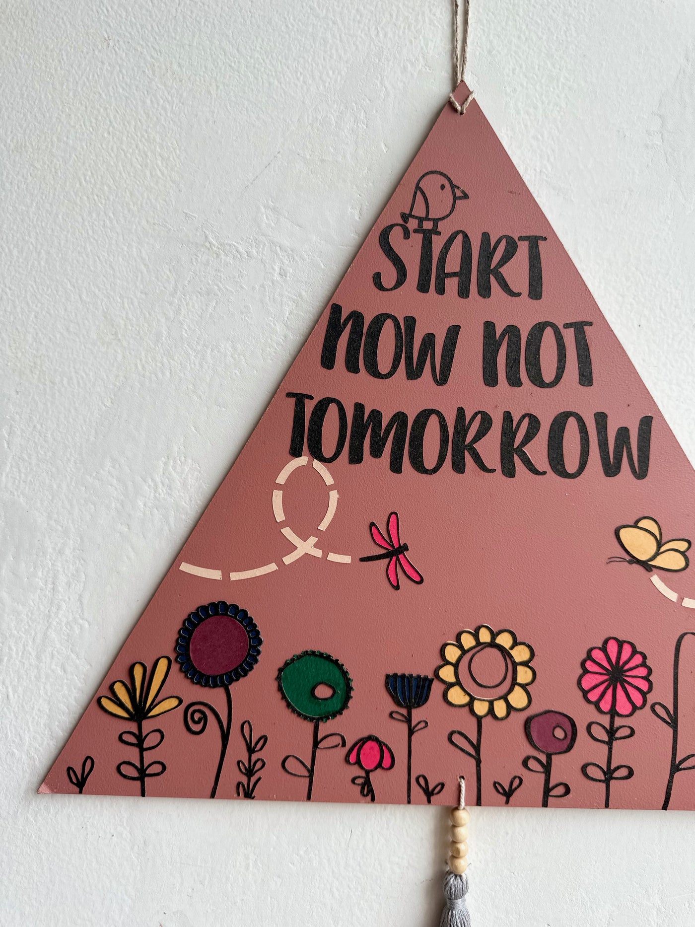 Start Now Not Tomorrow - Enchanted Triangle Wall Art