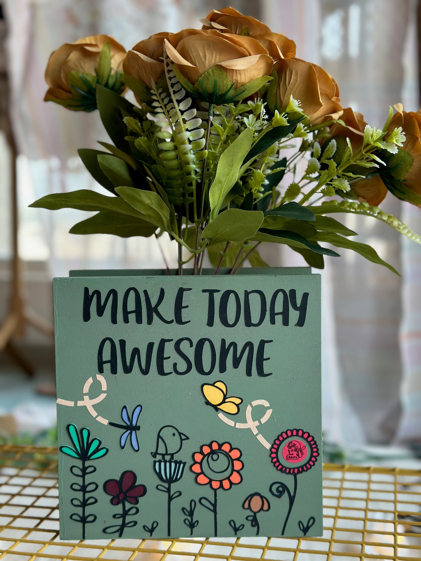 Make Today Awesome Desk/Wall Vase