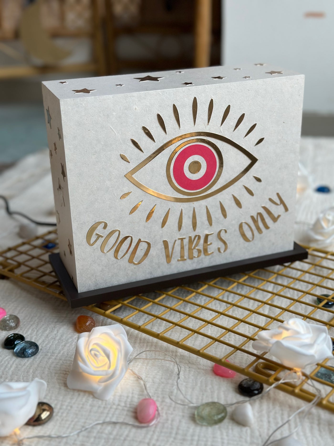 Good Vibes Rectangular Lamp