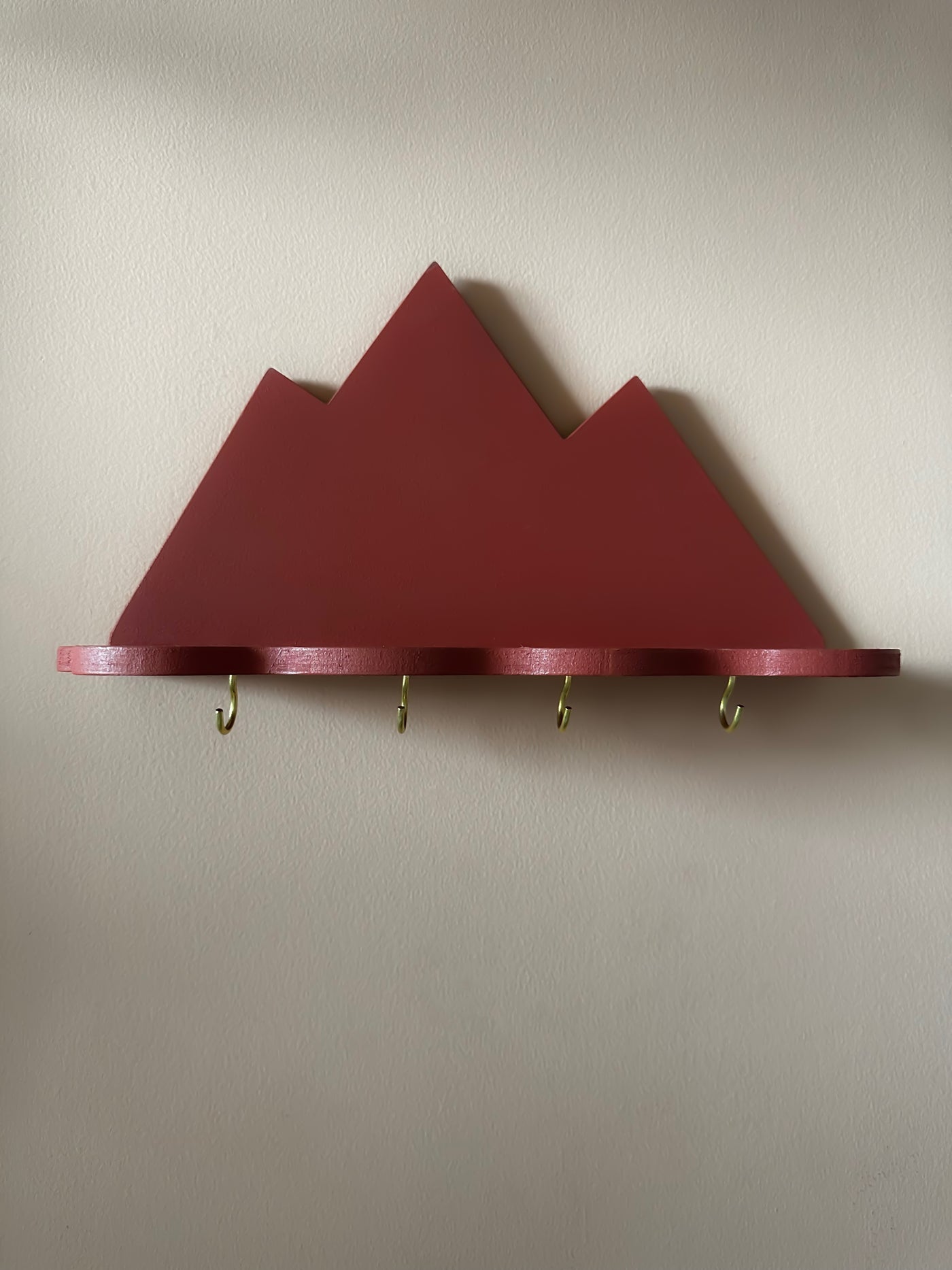 Deep Rust Mountain Majesty Wall Shelf