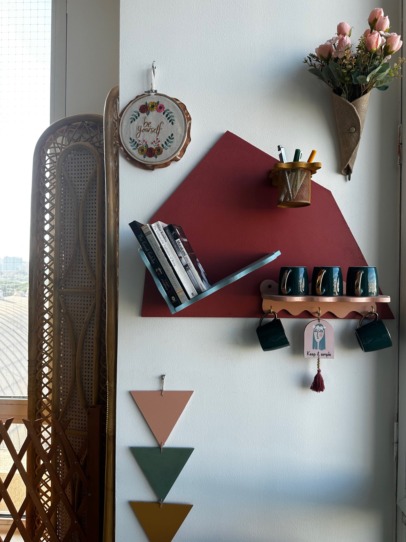 Marsala Decagon Split Wall Shelf