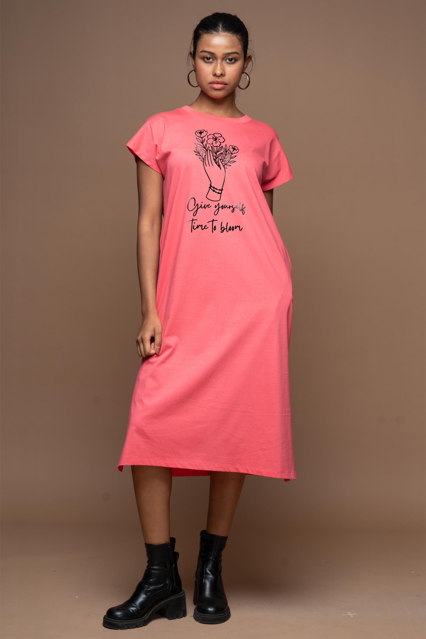 Give yourself time to Bloom - Tshirt Dress