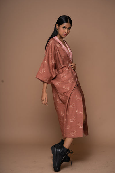 Swan Dance Reversible Long Trench Coat