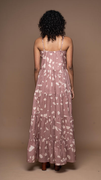 Heatwave Haven Long Maxi Dress in Terrazzo Love Pattern