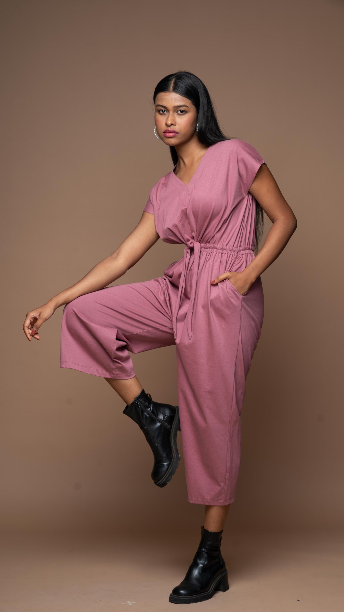 Knot me up Jumpsuit in mauve