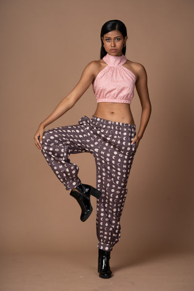 Pink Reversible Silhouette Statement Bralette