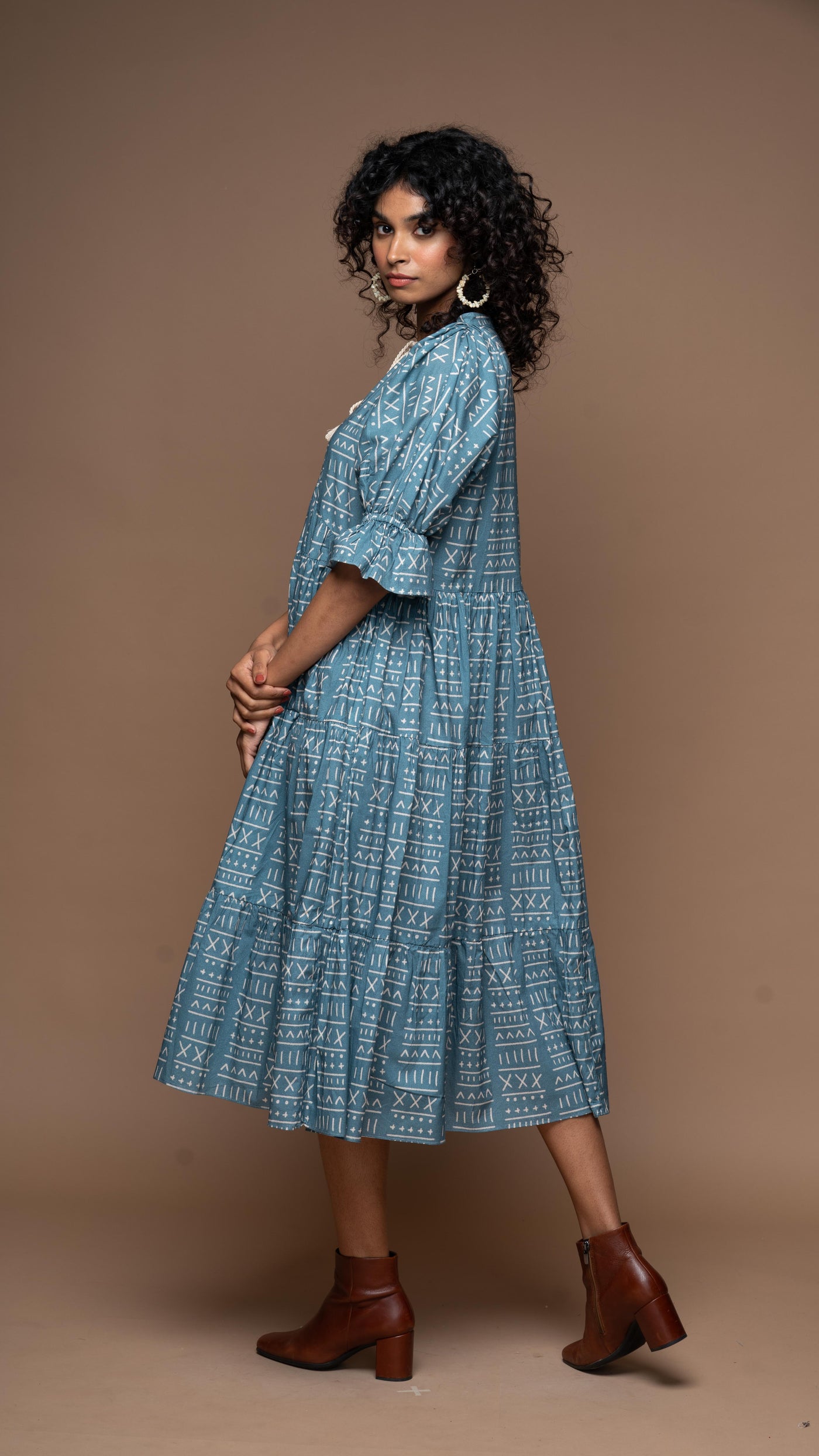 Pure Bliss Midi Maxi Dress in Back to Basics Pattern