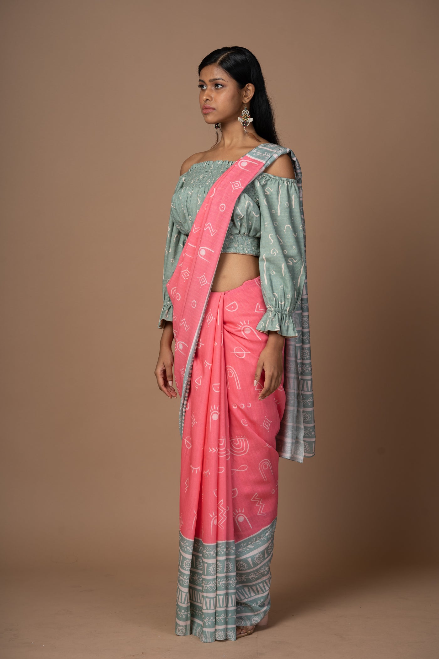 Refreshing Vibes Cotton Sari