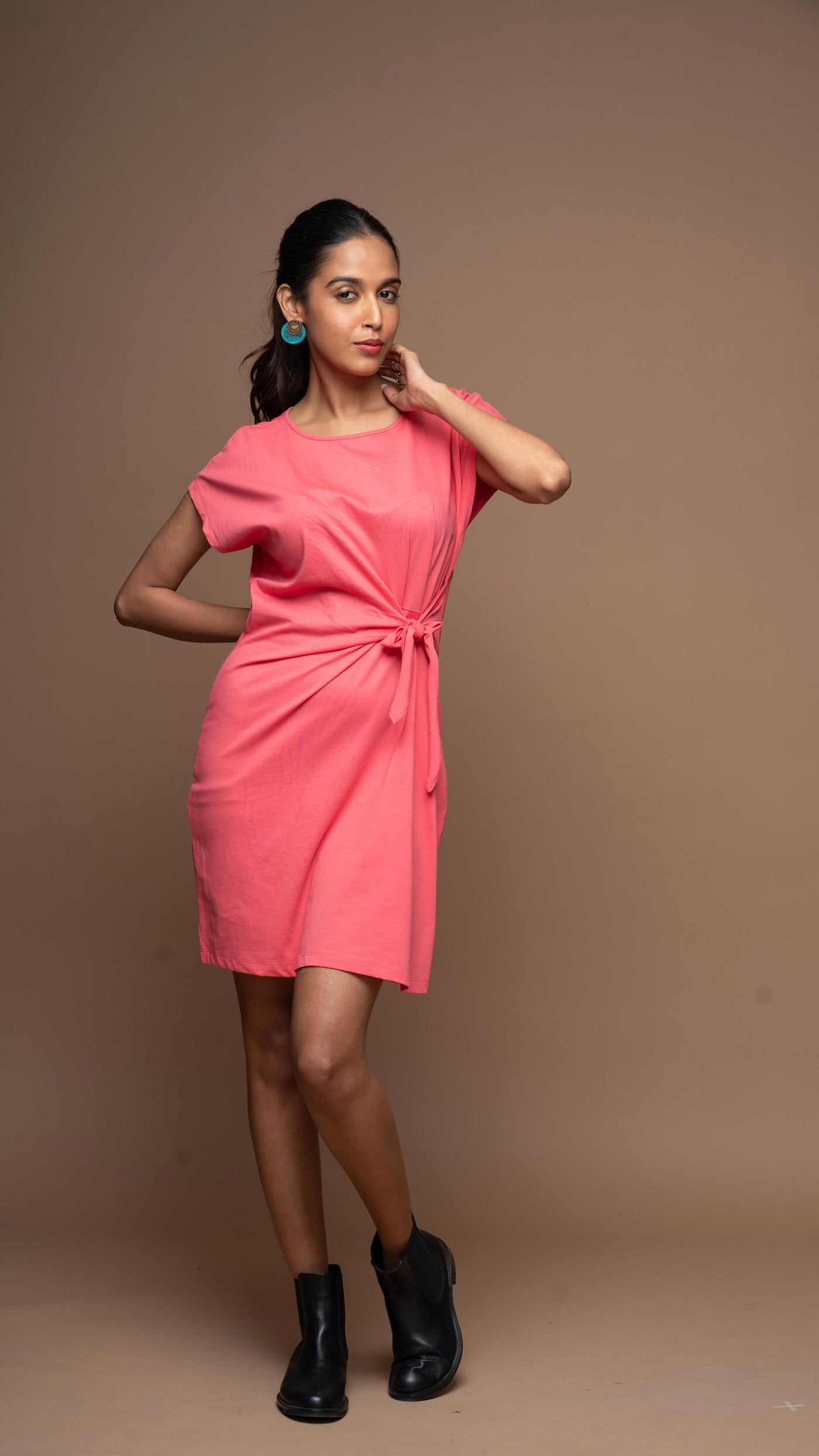 Knot Me Pretty Jersey Dress - Fuchsia