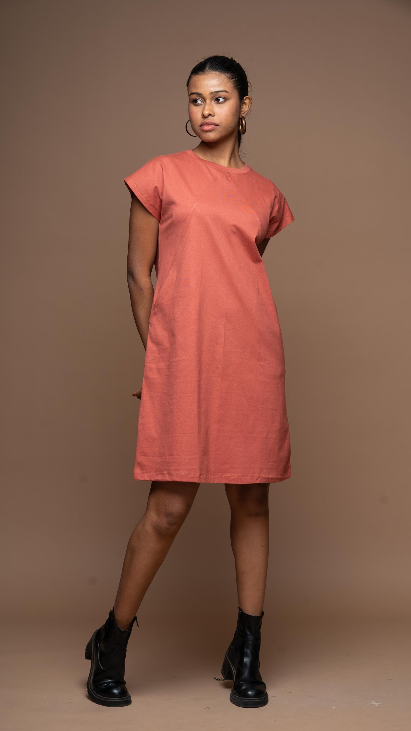 Tri-Cut Comfort Jersey Dress - Dull Red