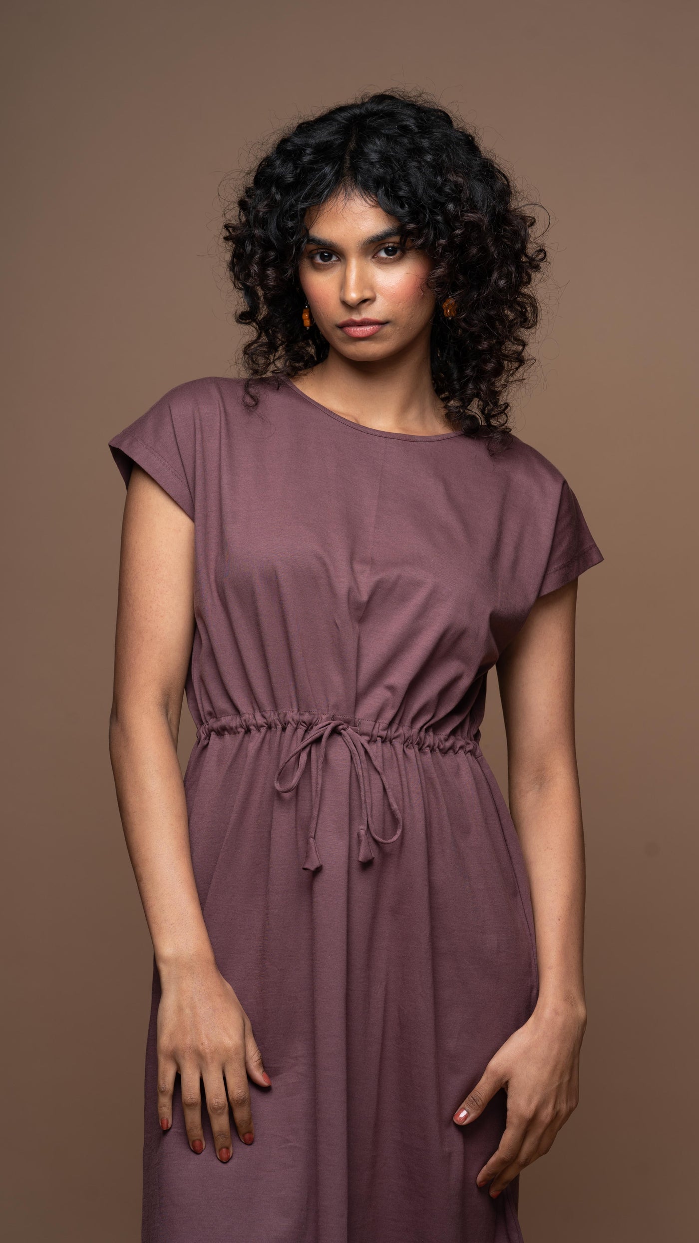 Cinch & go Jersey Dress - Plum