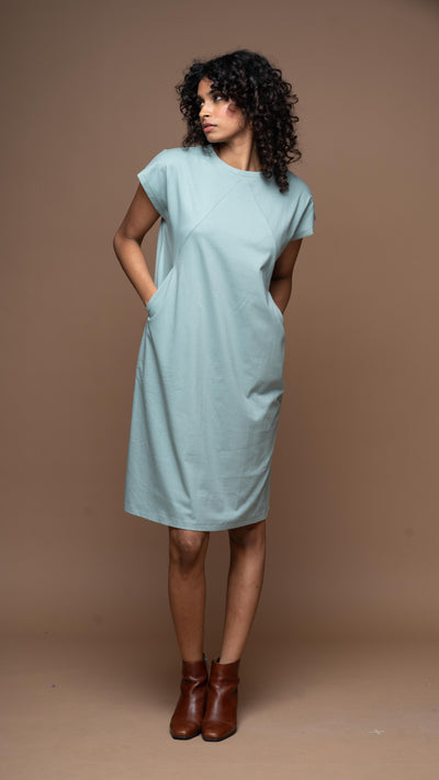 Tri-Cut Comfort Jersey Dress - Sea Green