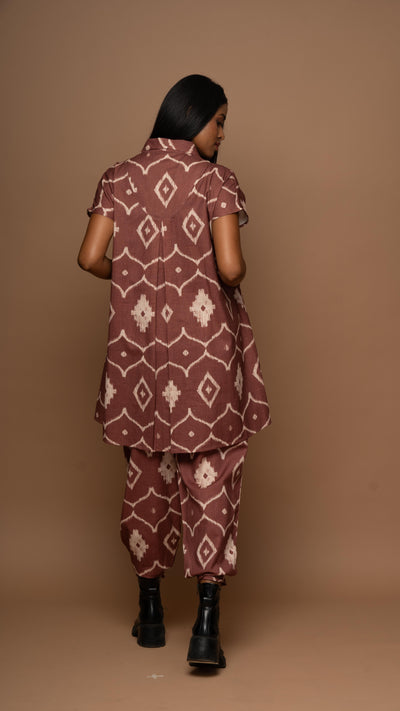 Mauve Reverie Co-ord Pants Set in Moroccan Dreams Pattern