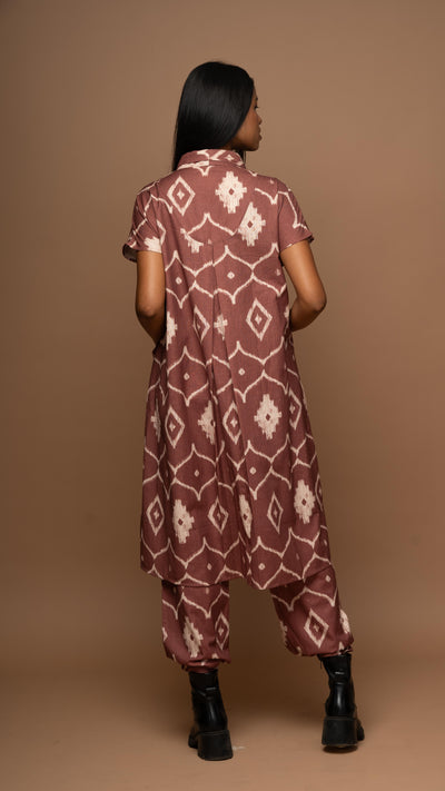 Mauve Reverie Co-ord Pants Set in Moroccan Dreams Pattern