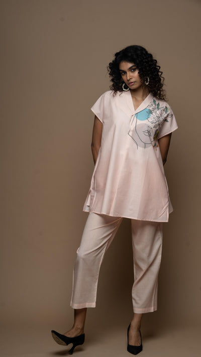 Soft Blush Contemplative Muse: Co-ord Pants Set