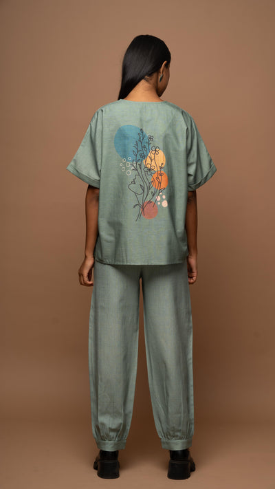 Dusky Sage Grow With Grace: Co-ord Pants Set