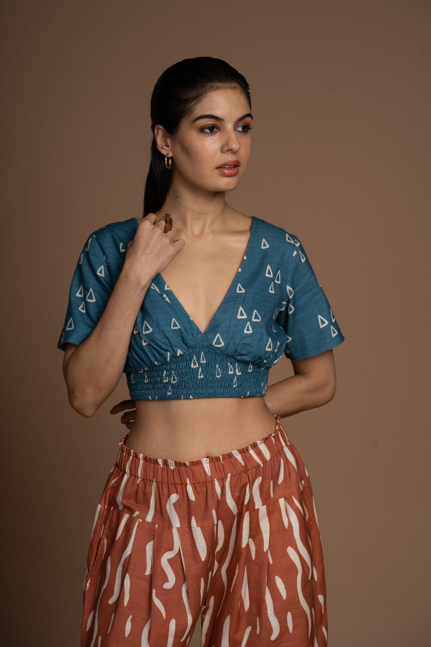 Blue Reversible Vivid V Bralette