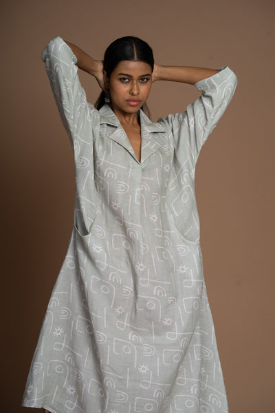 Sage Fira Kurta in Power Play Pattern