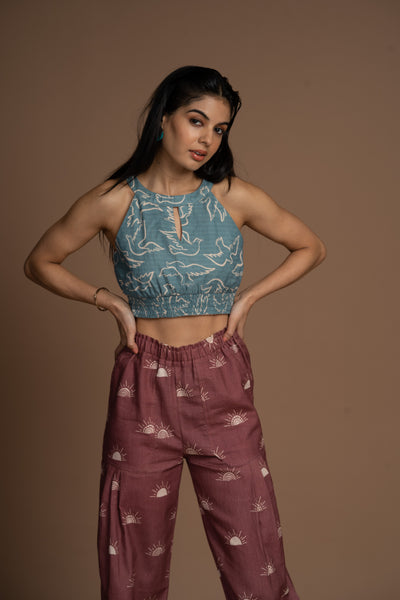 Blue Reversible Halter Bliss Bralette